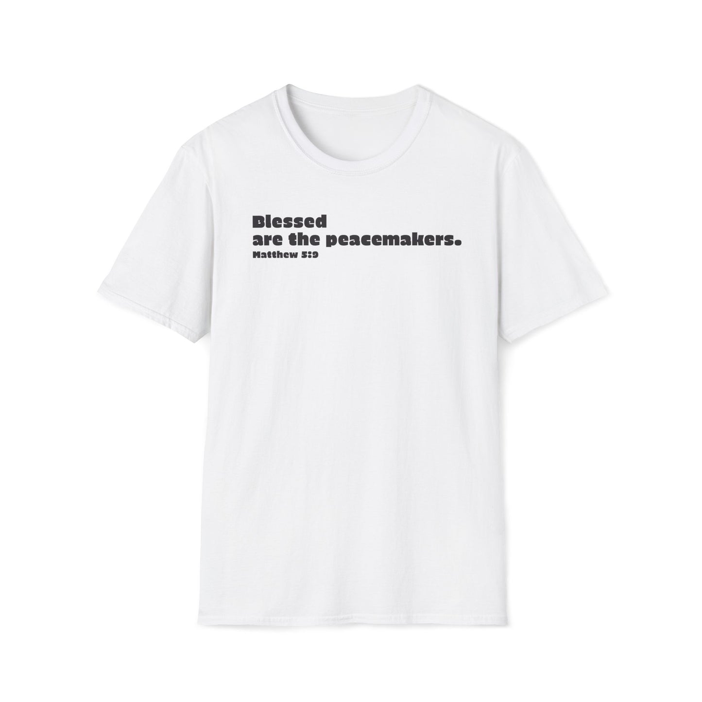 Blessed are the Peacemakers Matthew 5:9 Christian T-Shirt, Faith-Based Graphic Tee, Religious Apparel, Unisex Bible Verse Shirt