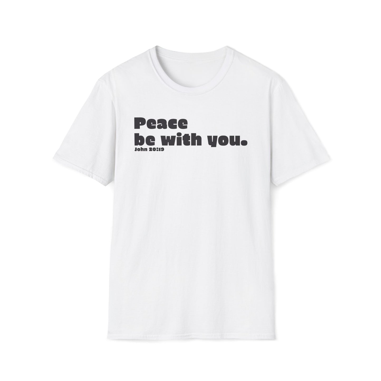 Biblical Verse T-Shirt, Christian Shirt, Religious Tee, Inspirational Top, Unisex Clothing, Peaceful Scripture Apparel, John 20:19