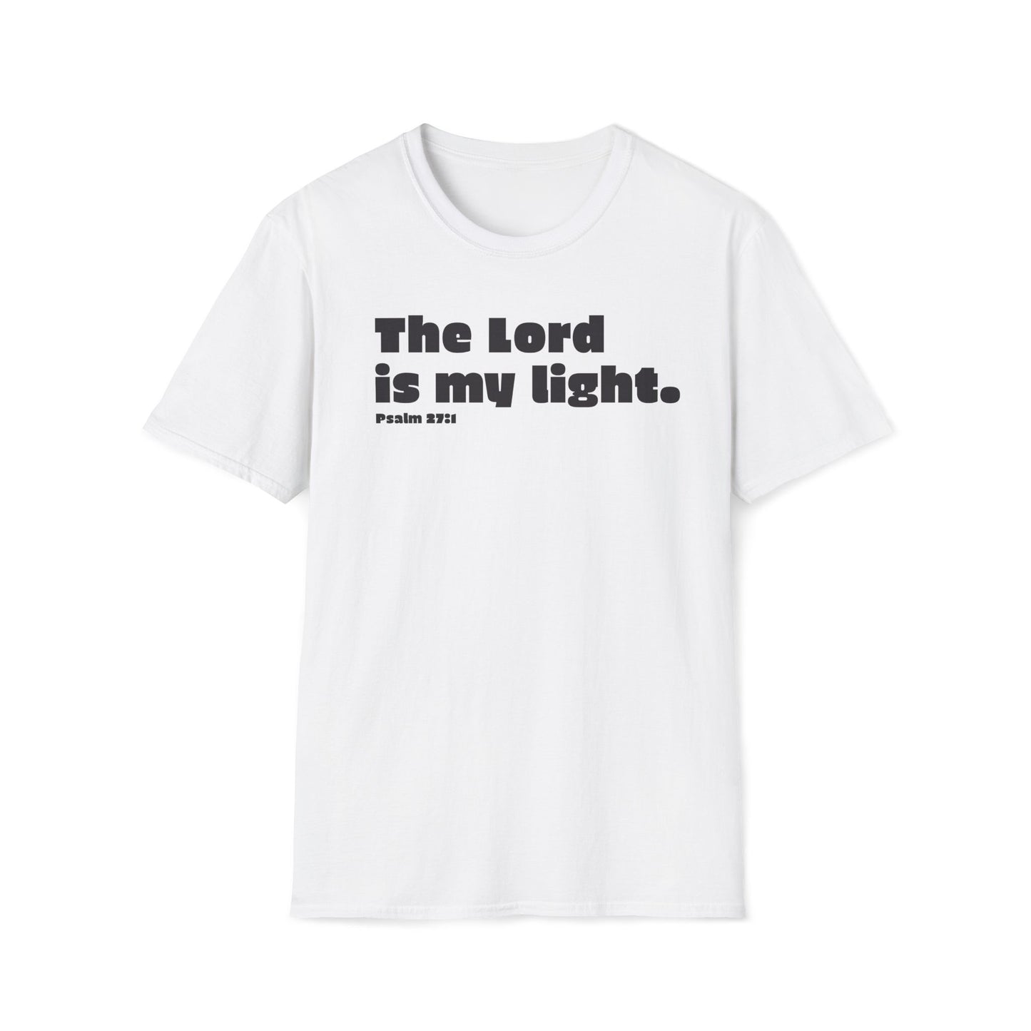 Religious Christian Scripture T-Shirt, Inspirational Bible Verse Tee, Unisex Comfortable Shirt, Psalm 27:1 Design, Religious Gift for Men
