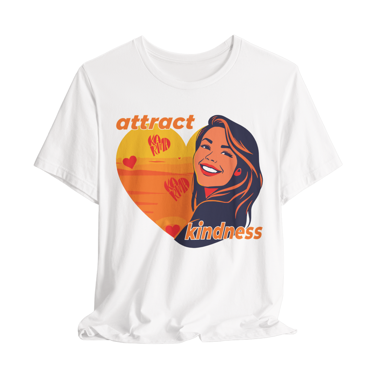Attract Kindness T-Shirt, Positive Vibes Tee, Inspirational Graphic Shirt, Unisex Motivational Apparel, Casual Kindness Clothing Gift