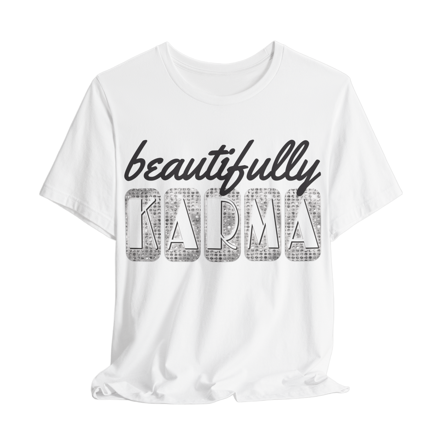 Beautifully Karma T-Shirt - Women's Graphic Tee, Positive Vibes, Boho Chic, Inspirational Clothing, Casual Streetwear, Soft Cotton