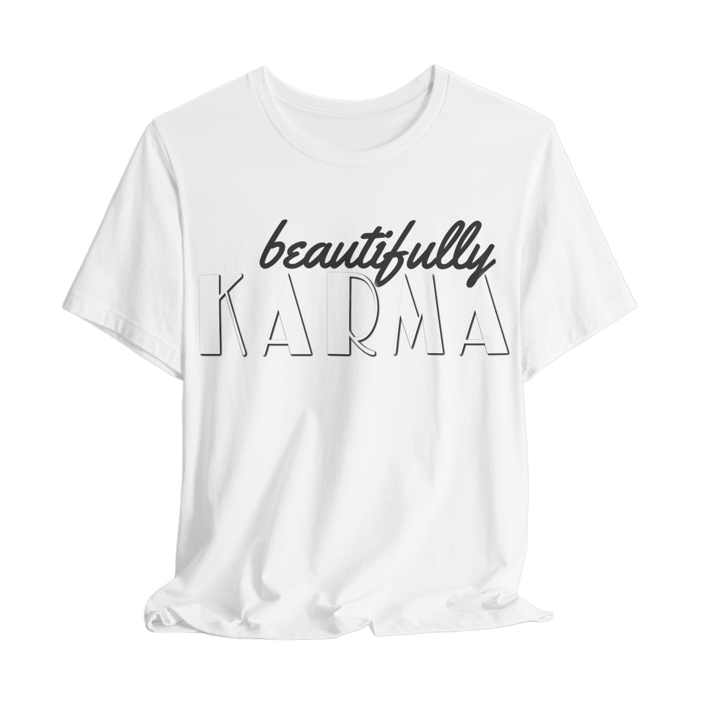 Beautifully Karma T-Shirt - Positive Vibes, Boho Chic, Inspirational Clothing, Casual Streetwear, Soft Cotton