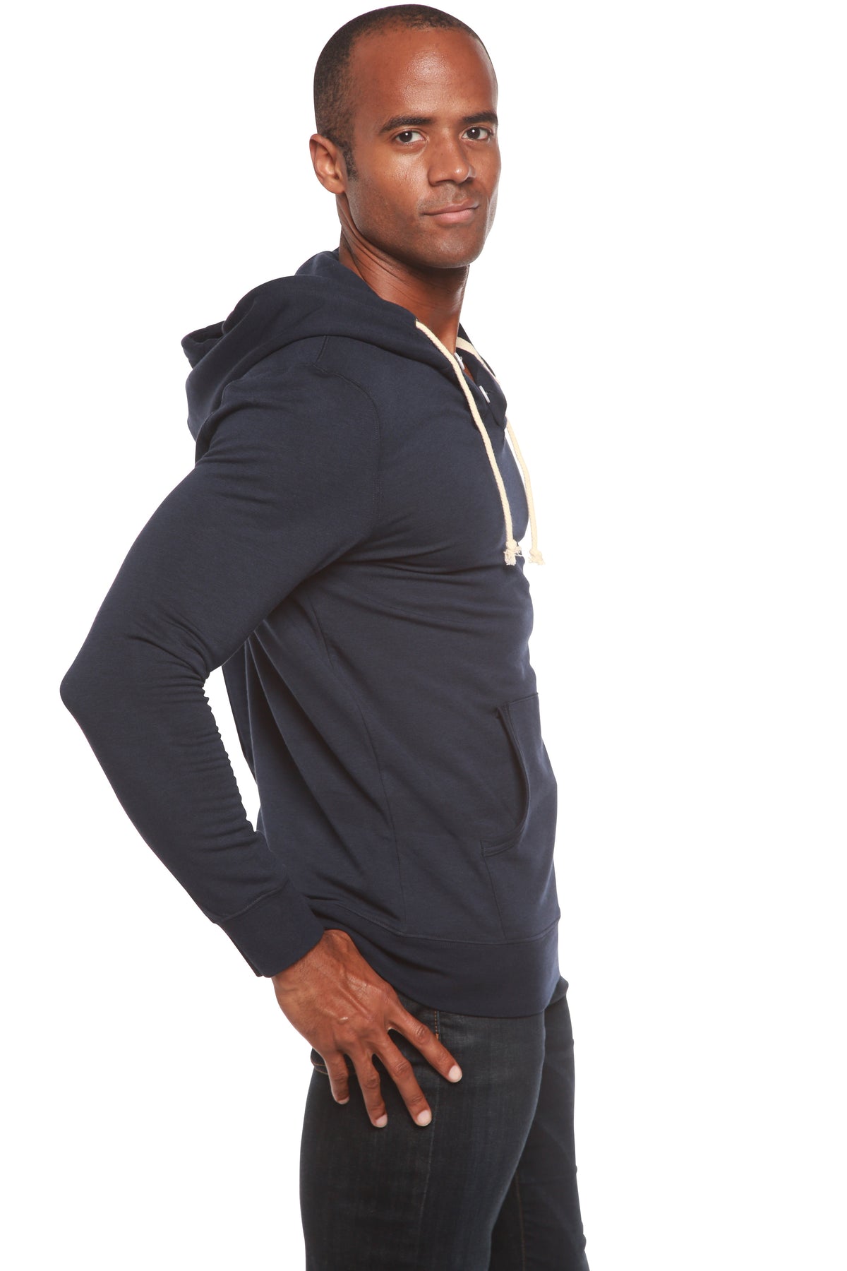 Men’s Bamboo Viscose Fleece Henley Hoodie