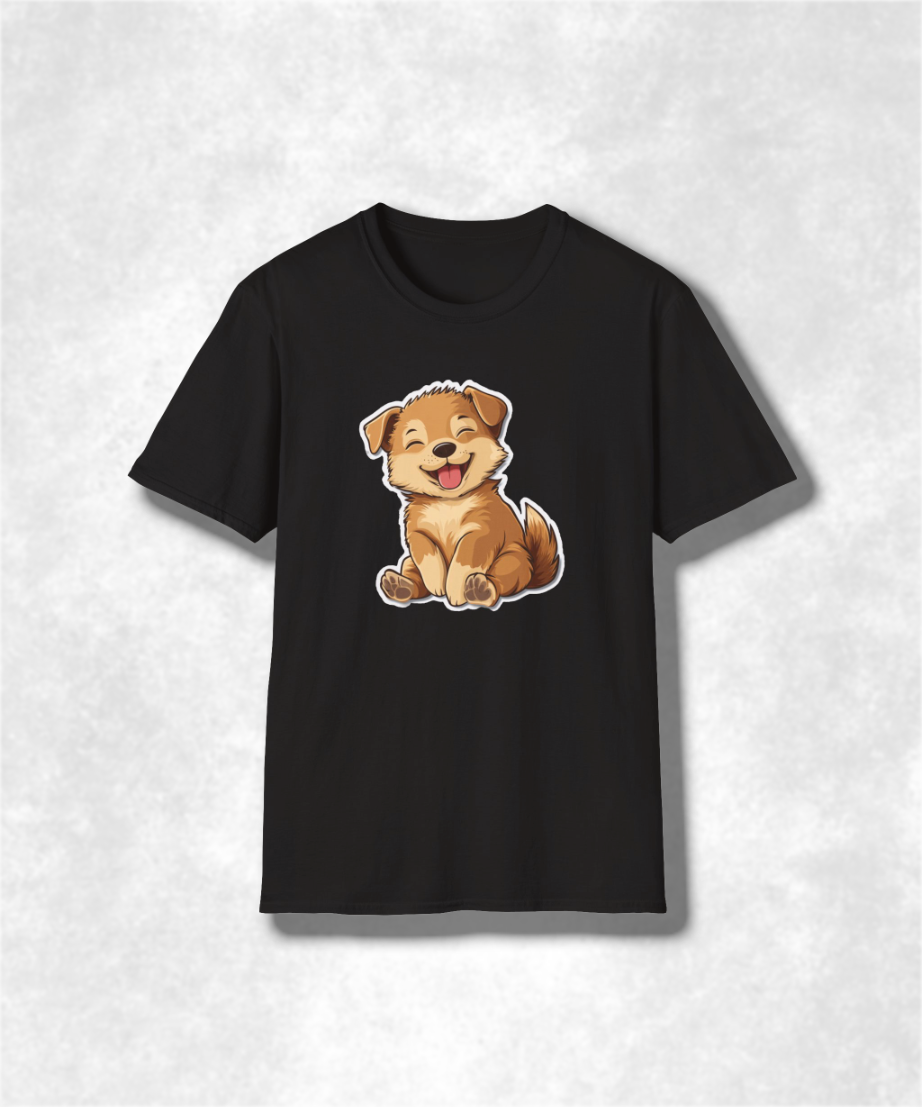 Adorable Puppy Graphic Tee, Cute Dog Shirt, Animal Lover Gift, Casual Pet T-Shirt, Gift for Dog Mom, Playful Dog Design