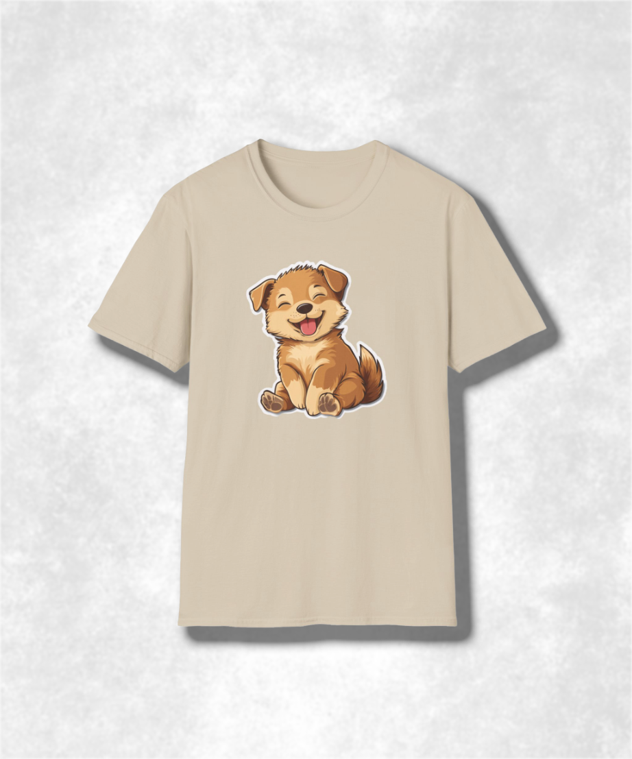 Adorable Puppy Graphic Tee, Cute Dog Shirt, Animal Lover Gift, Casual Pet T-Shirt, Gift for Dog Mom, Playful Dog Design