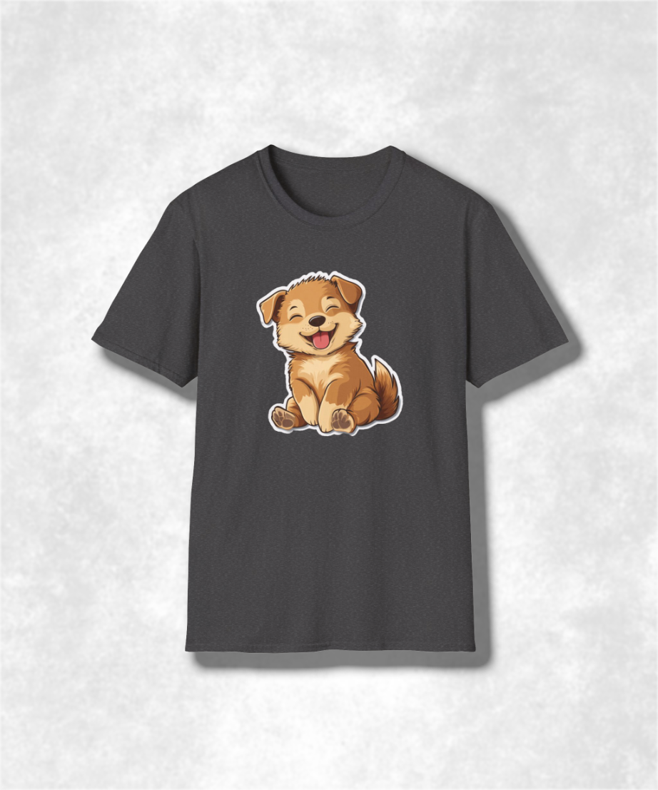 Adorable Puppy Graphic Tee, Cute Dog Shirt, Animal Lover Gift, Casual Pet T-Shirt, Gift for Dog Mom, Playful Dog Design