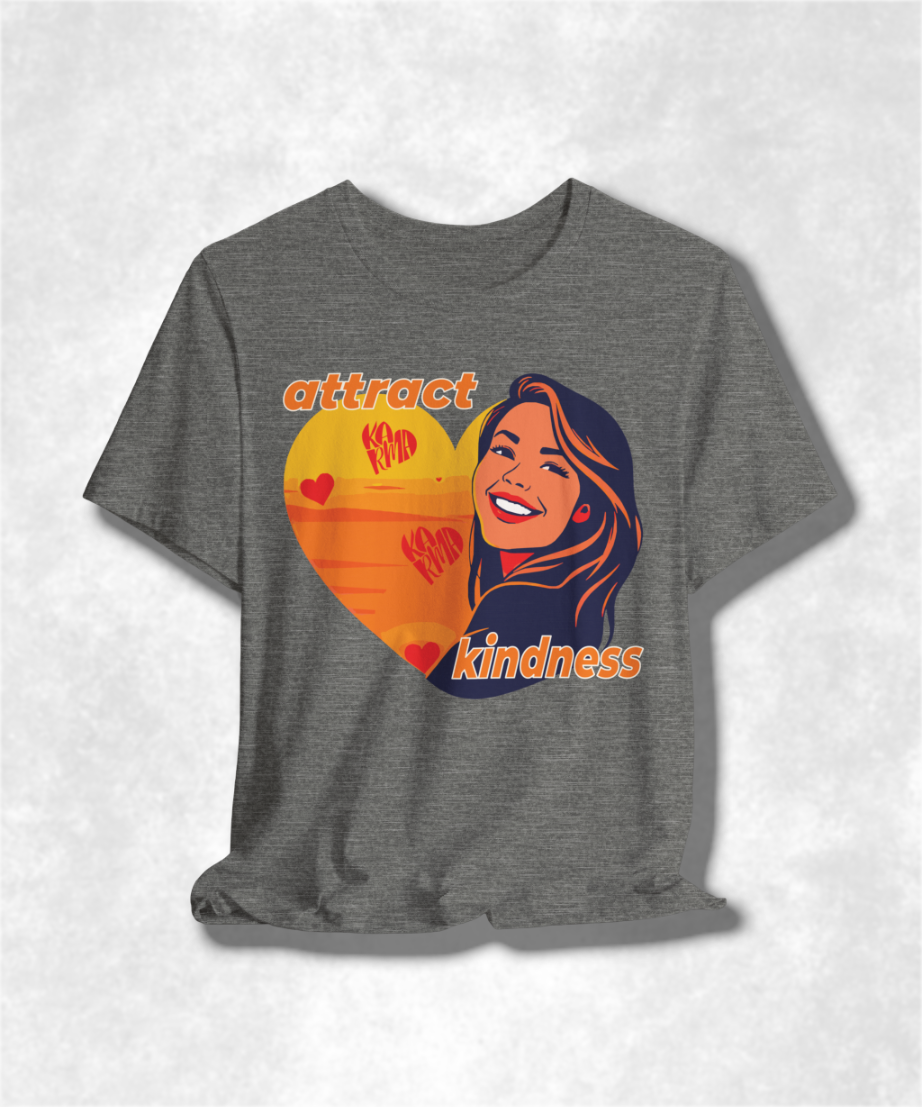 Attract Kindness T-Shirt, Positive Vibes Tee, Inspirational Graphic Shirt, Unisex Motivational Apparel, Casual Kindness Clothing Gift