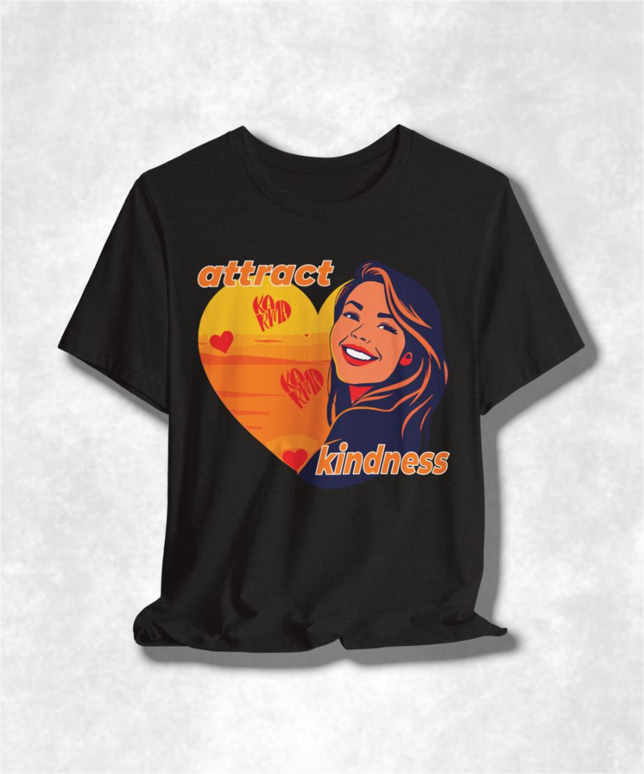 Attract Kindness T-Shirt, Positive Vibes Tee, Inspirational Graphic Shirt, Unisex Motivational Apparel, Casual Kindness Clothing Gift