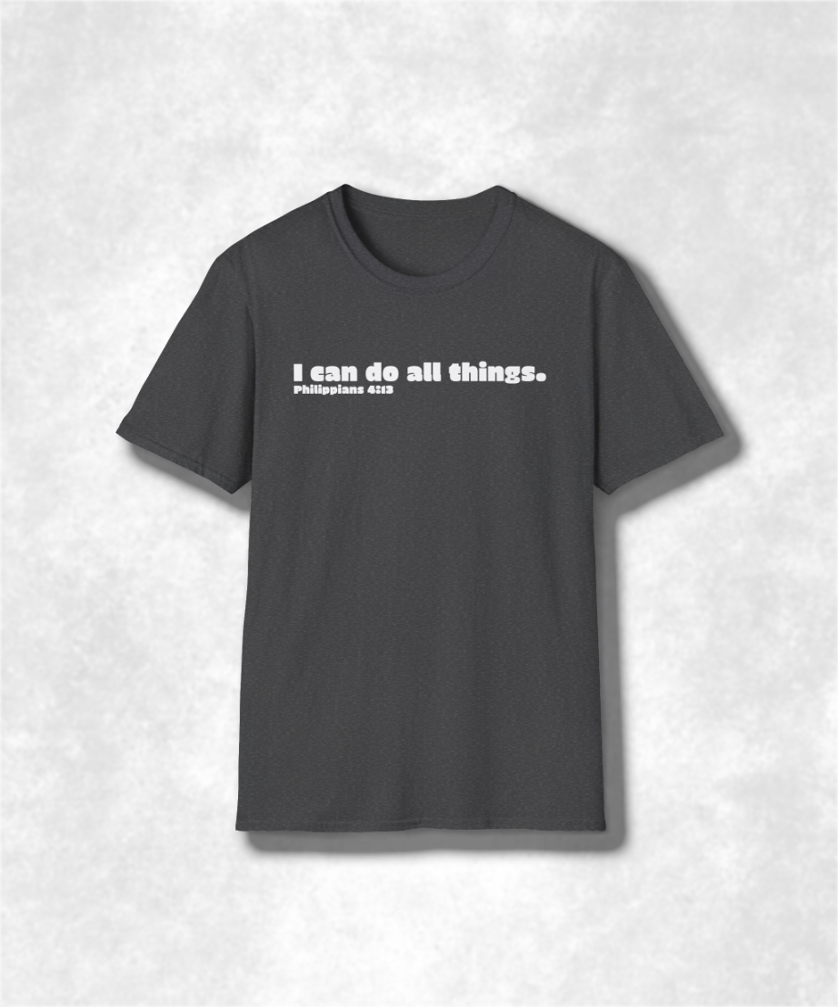Christian Unisex T-Shirt, Bible Verse Tee, Inspirational Graphic Shirt, Religious Apparel, Philippians 4:13