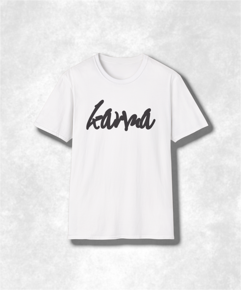 Karma T-Shirt, Positive Vibes Shirt, Yoga Tee, Zen Clothing, Mindfulness Top, Unisex Softstyle Tee