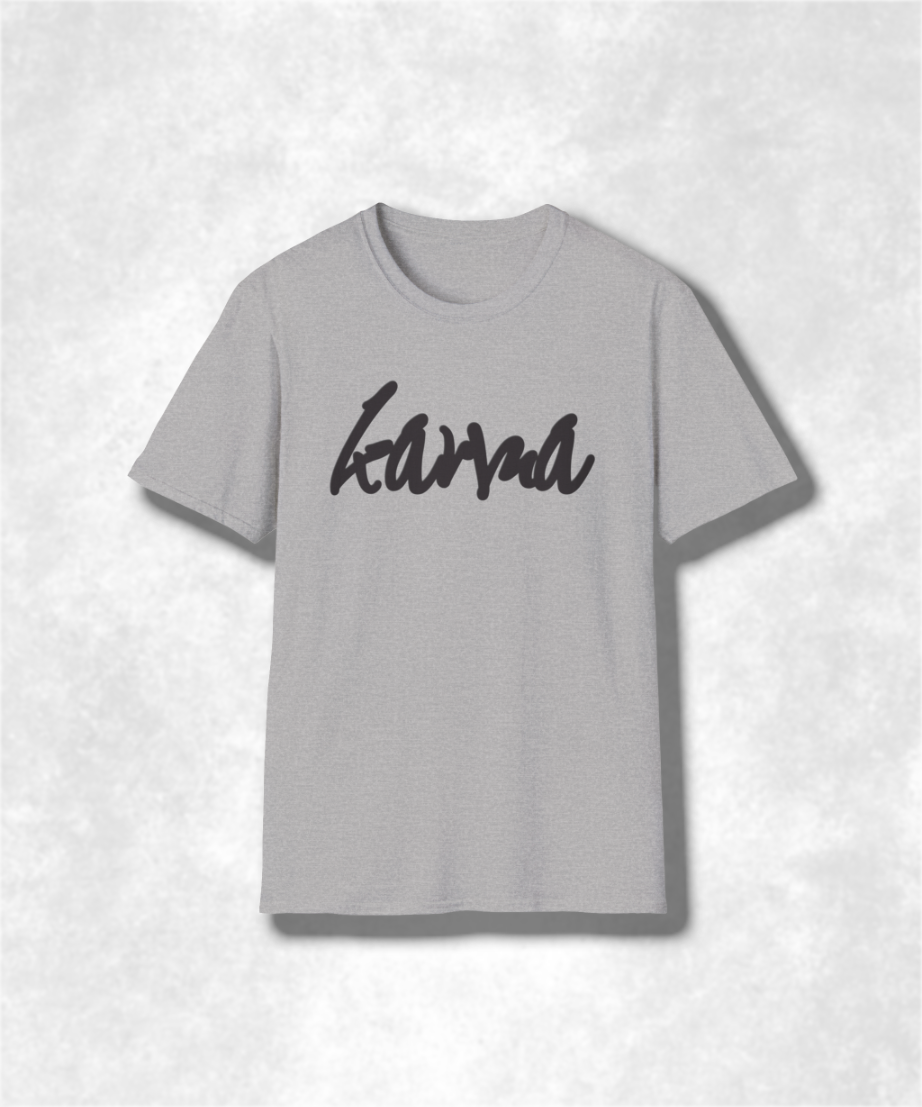 Karma T-Shirt, Positive Vibes Shirt, Yoga Tee, Zen Clothing, Mindfulness Top, Unisex Softstyle Tee