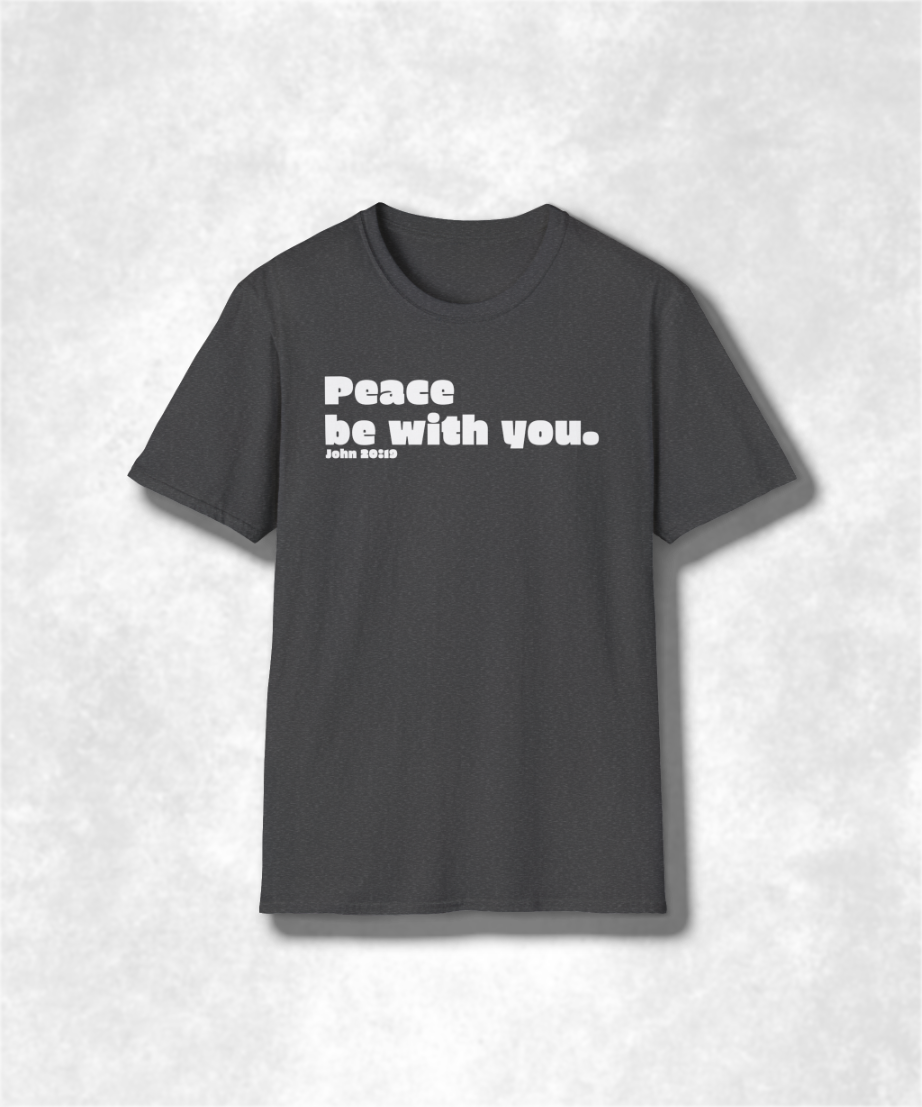 Biblical Verse T-Shirt, Christian Shirt, Religious Tee, Inspirational Top, Unisex Clothing, Peaceful Scripture Apparel, John 20:19