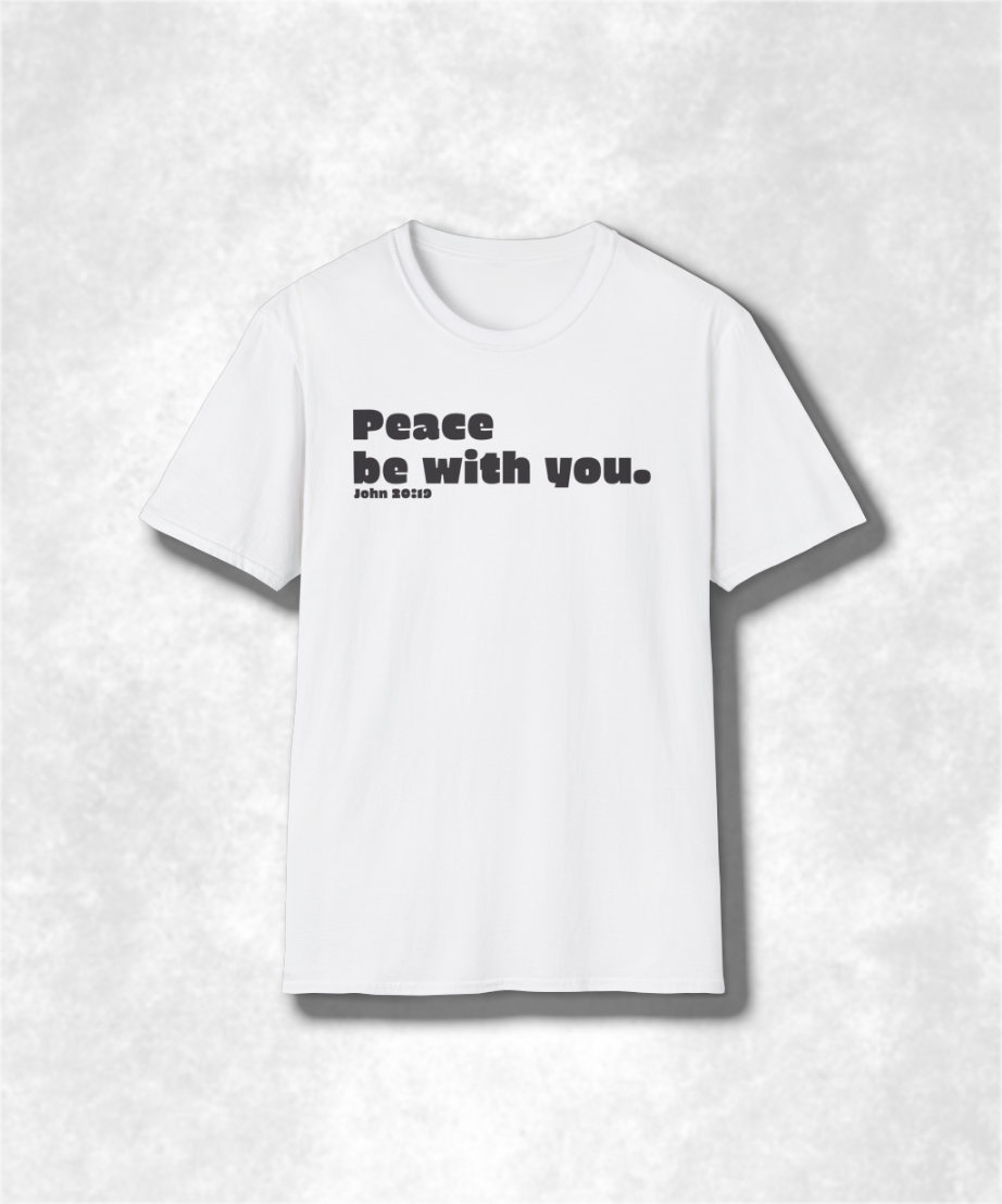 Biblical Verse T-Shirt, Christian Shirt, Religious Tee, Inspirational Top, Unisex Clothing, Peaceful Scripture Apparel, John 20:19