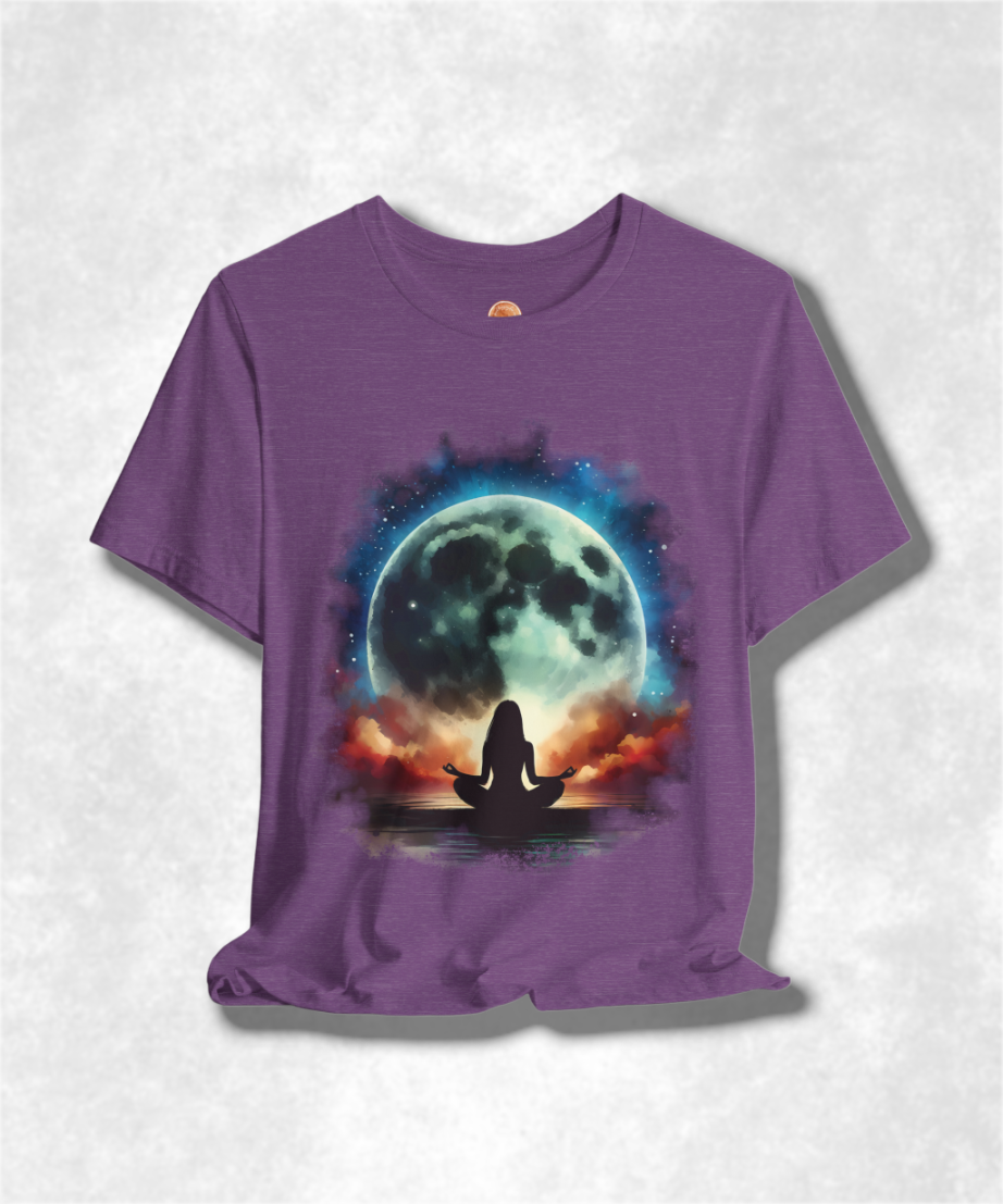 Relaxing Moon Karma T-shirt - Boho Graphic Tee, Spiritual Zen Clothing, Casual Moon Shirt