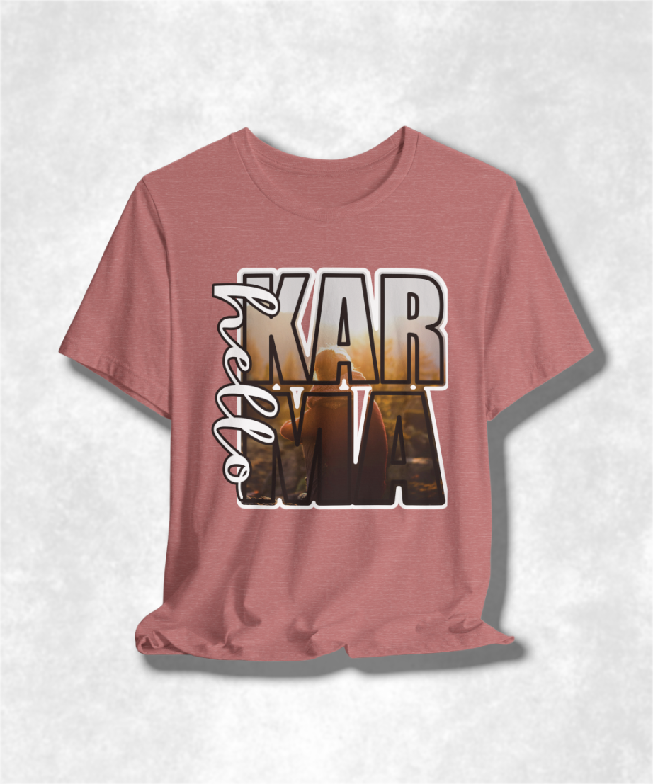 Karma Fall Season T-Shirt, Positive Vibes Tee, Autumn Karma Shirt, Unisex Jersey Top, Karma Graphic Tee, Karma Gift Idea
