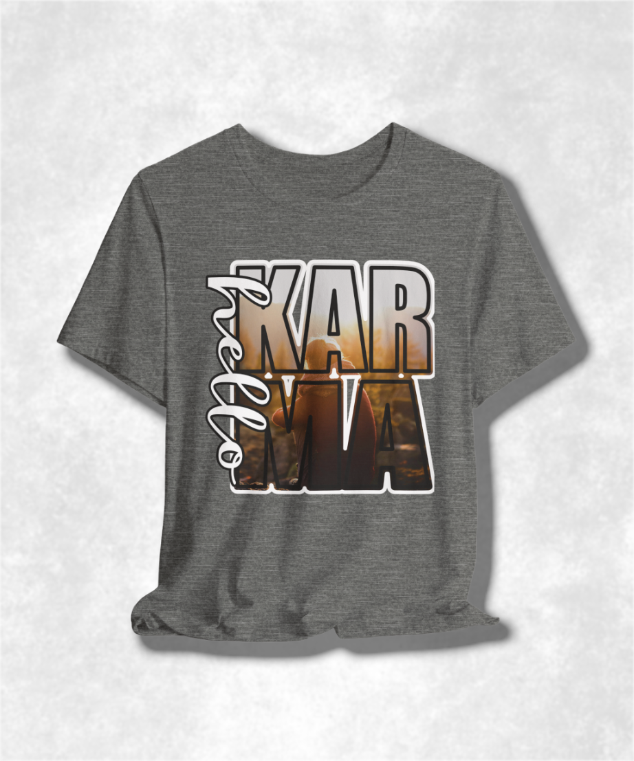 Karma Fall Season T-Shirt, Positive Vibes Tee, Autumn Karma Shirt, Unisex Jersey Top, Karma Graphic Tee, Karma Gift Idea