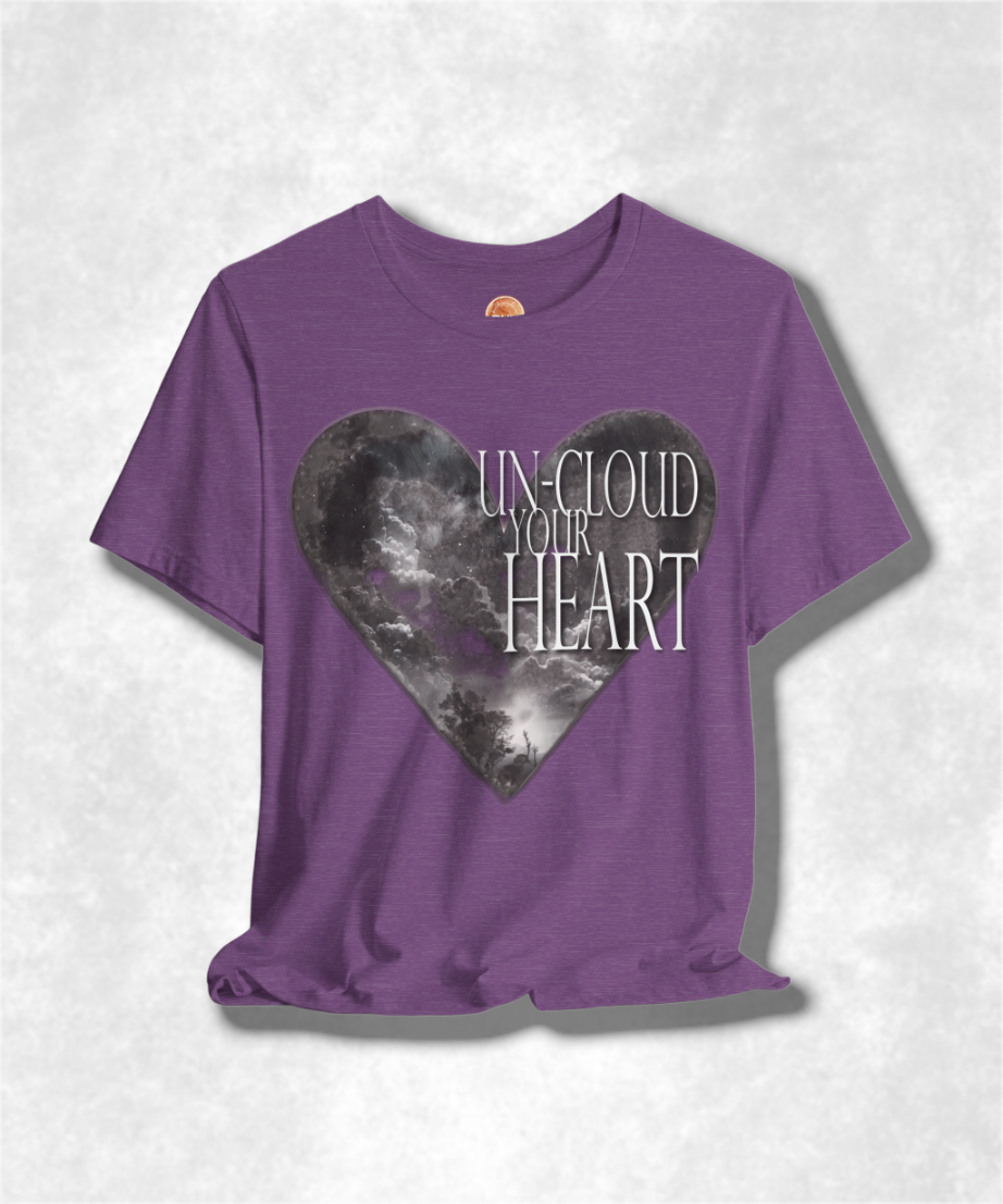 Un-Cloud Your Heart Karma T-Shirt - Positive Vibes Graphic Tee, Inspirational Unisex Shirt, Spiritual Streetwear, Motivational Apparel