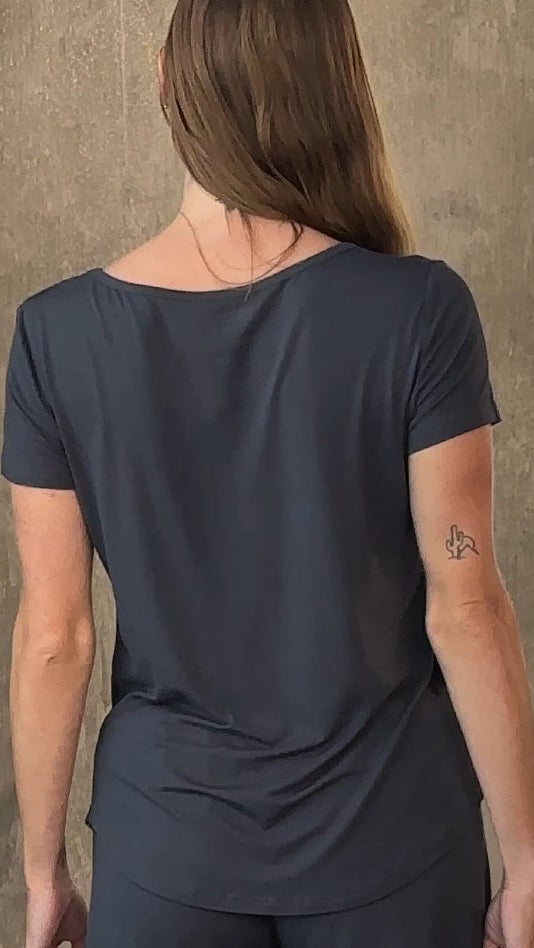 Women’s Soft Tee & Shorts Bamboo Lounge Set