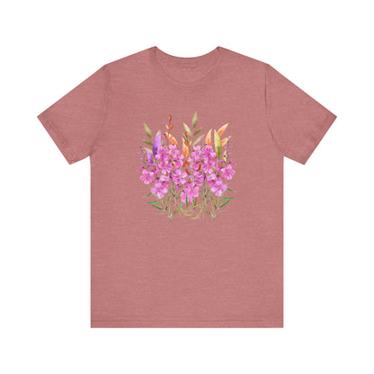 Pink Wildflower Bouquet T-Shirt | Floral Watercolor Tee