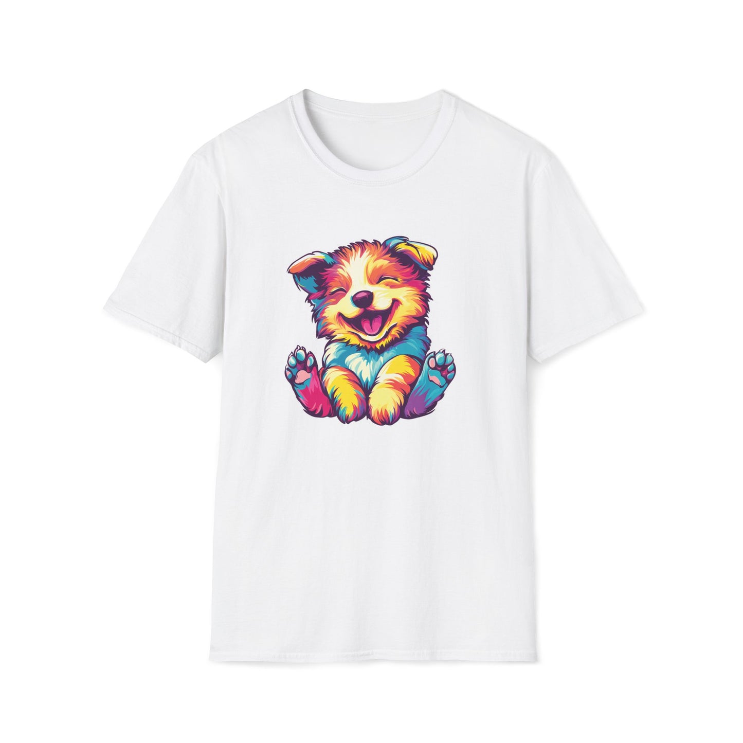 Colorful Puppy Love Unisex Softstyle T-Shirt