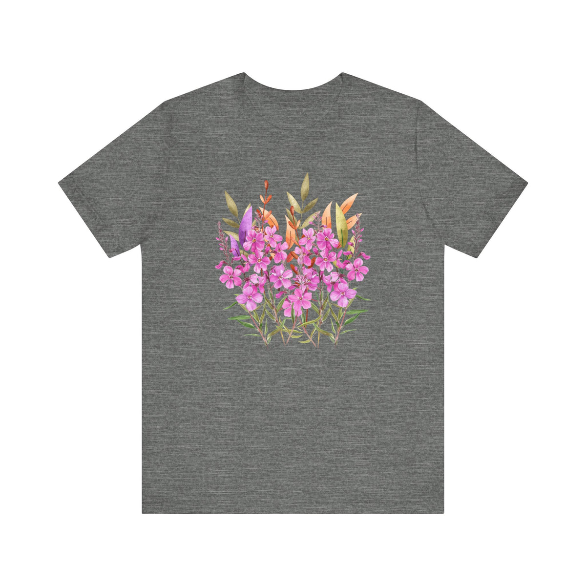 Pink Wildflower Bouquet T-Shirt | Floral Watercolor Tee