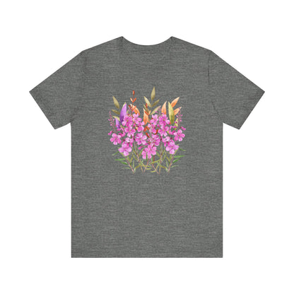 Pink Wildflower Bouquet T-Shirt | Floral Watercolor Tee