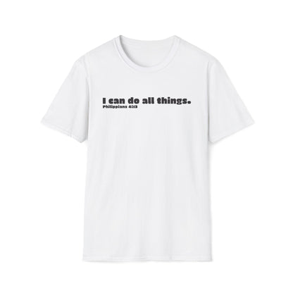 Christian Unisex T-Shirt, Bible Verse Tee, Inspirational Graphic Shirt, Religious Apparel, Philippians 4:13