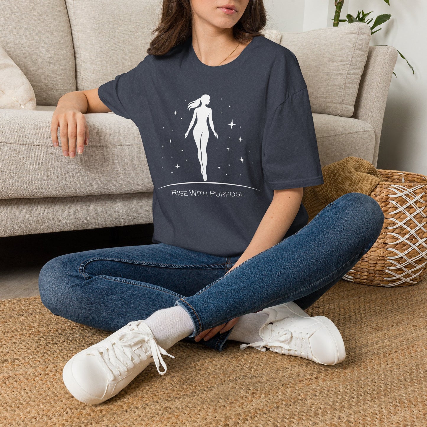 Silhouette Woman with Stars T-Shirt | Rise With Purpose