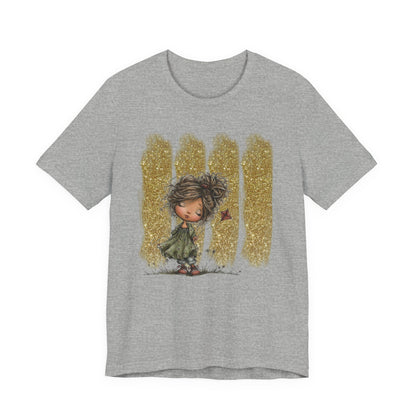 Whimsical Little Girl Illustration Tee