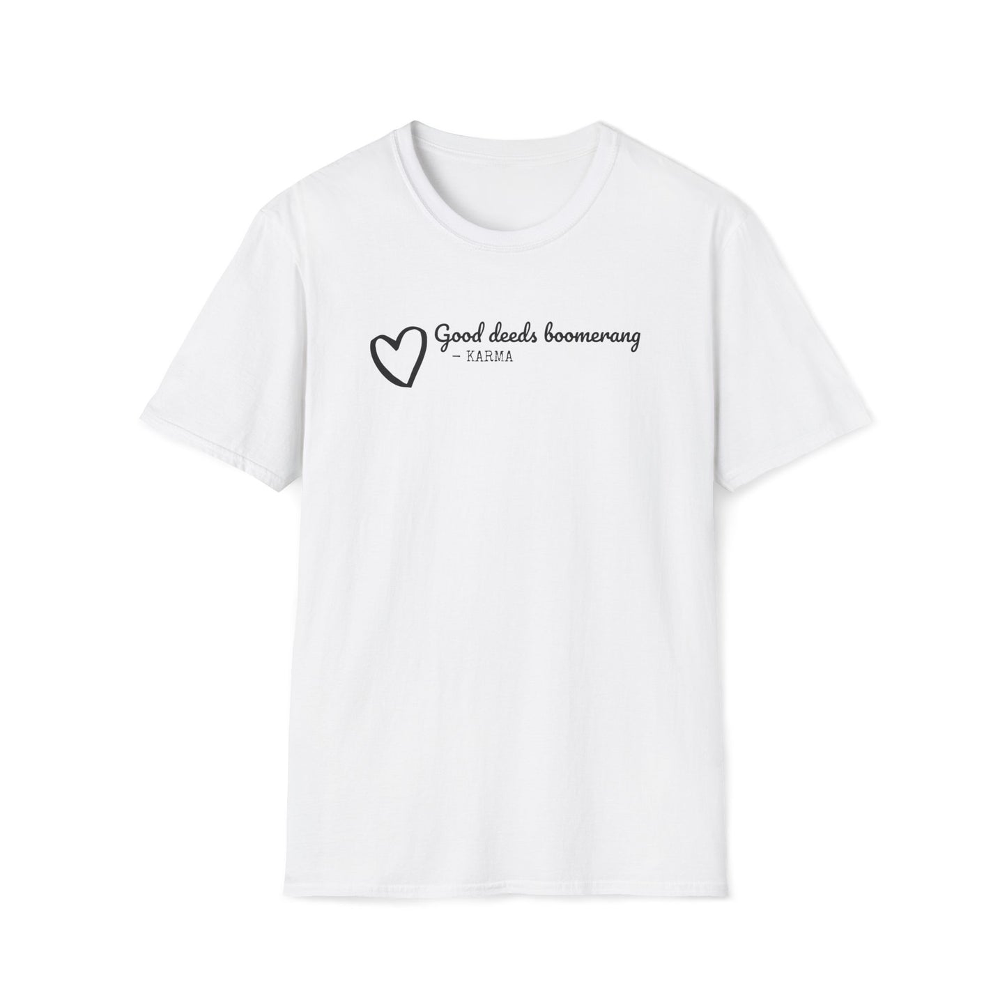 Good Deeds Boomerang T-Shirt | Inspirational Karma Tee