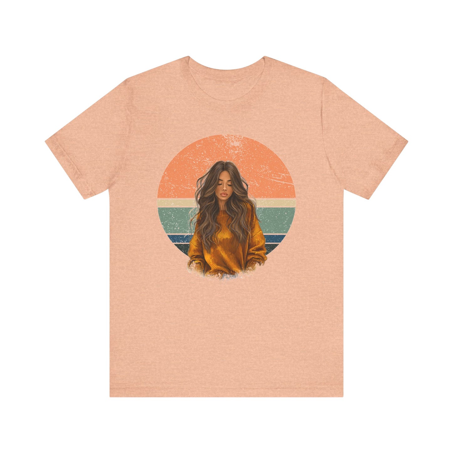 Vintage Circle Sweater Girl T-Shirt