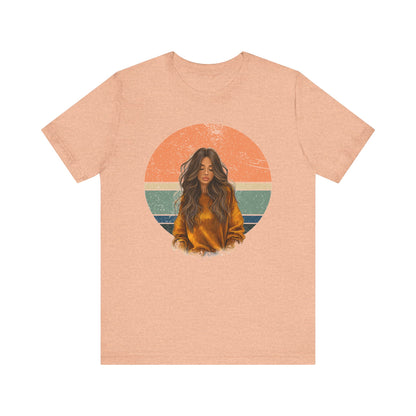 Vintage Circle Sweater Girl T-Shirt