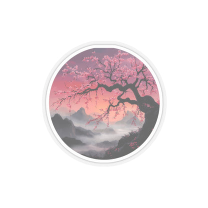 cherry blossoms in twilight Kiss-Cut Stickers