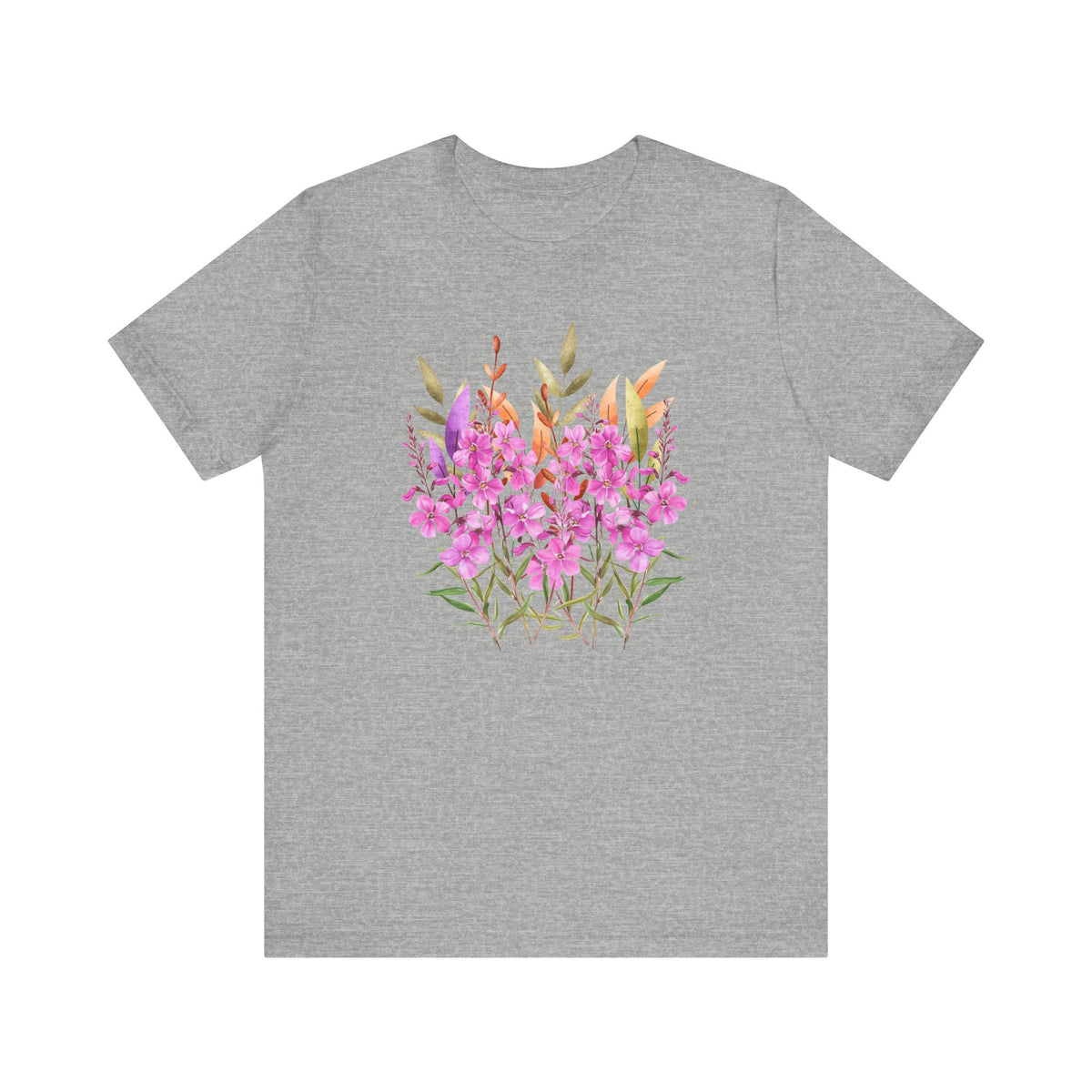 Pink Wildflower Bouquet T-Shirt | Floral Watercolor Tee
