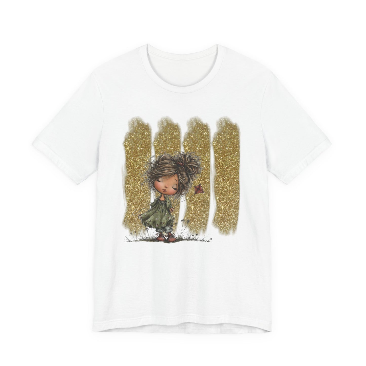 Whimsical Little Girl Illustration Tee