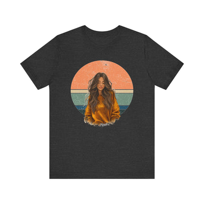 Vintage Circle Sweater Girl T-Shirt