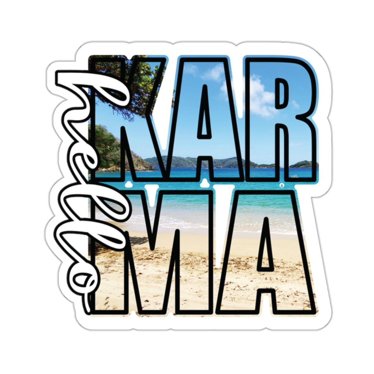 HELLO Karma Summer Kiss-Cut Stickers