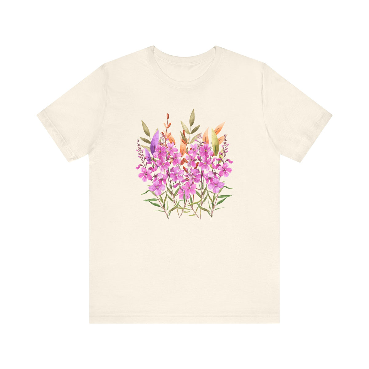 Pink Wildflower Bouquet T-Shirt | Floral Watercolor Tee