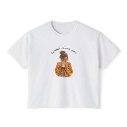 Currently Brewing Jokes Tee | Women's Boxy Tee