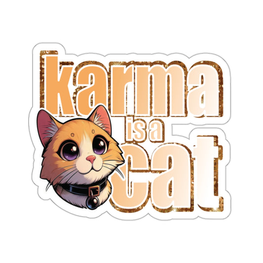 Karma Cat Kiss-Cut Stickers