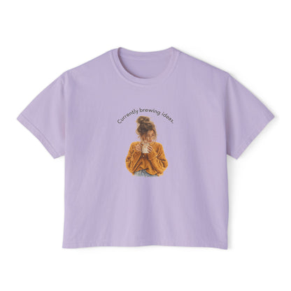 Currently Brewing Jokes Tee | Women's Boxy Tee