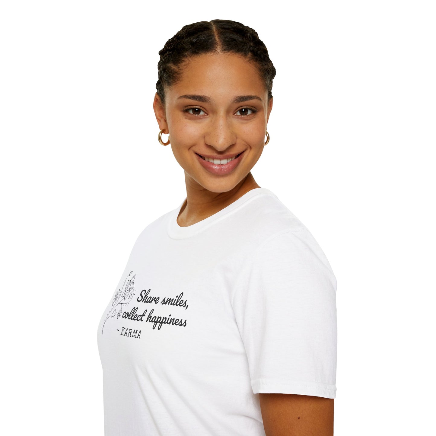 Share Smiles Collect Happiness T-Shirt | Inspirational Karma Tee