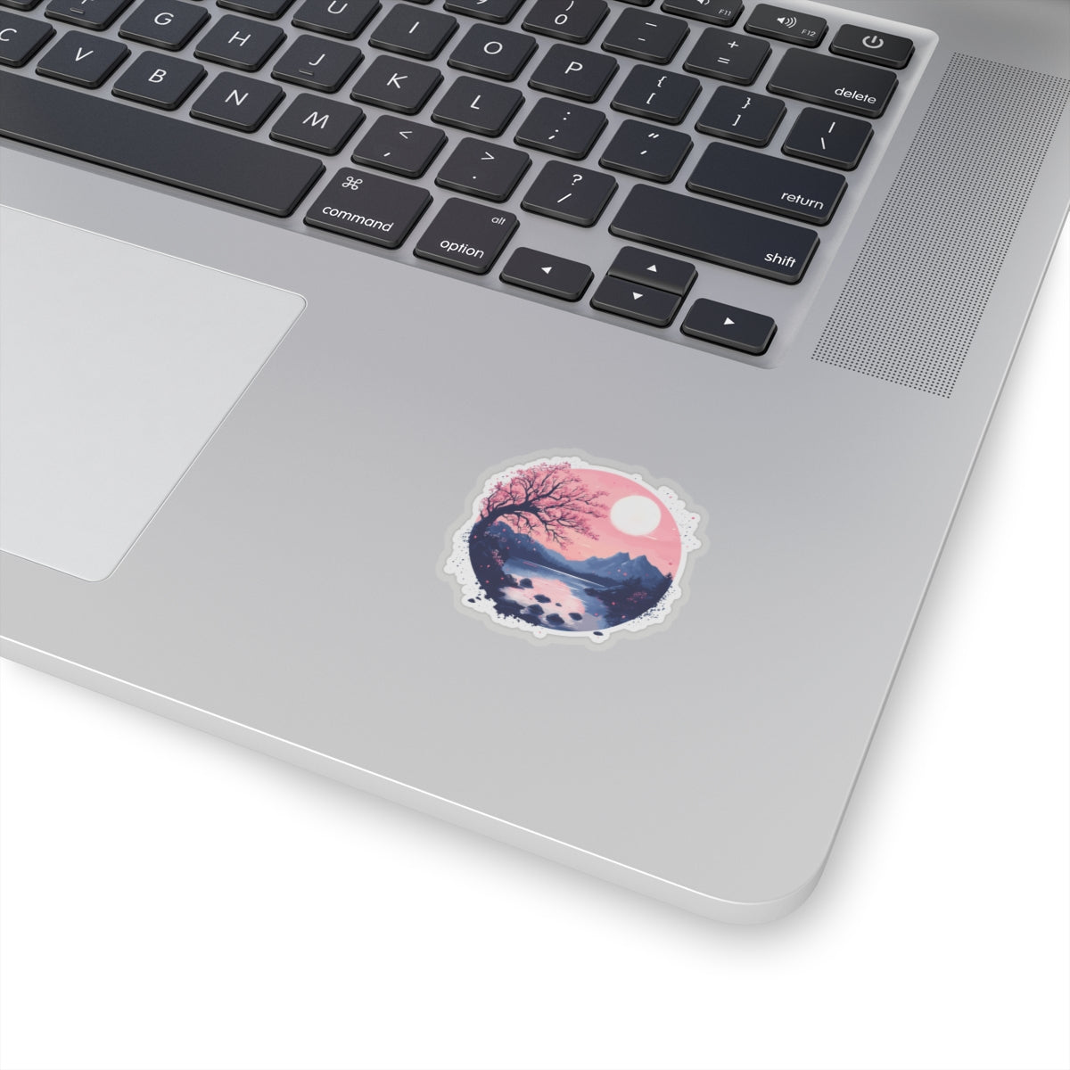 cherry blossoms in twilight Kiss-Cut Stickers