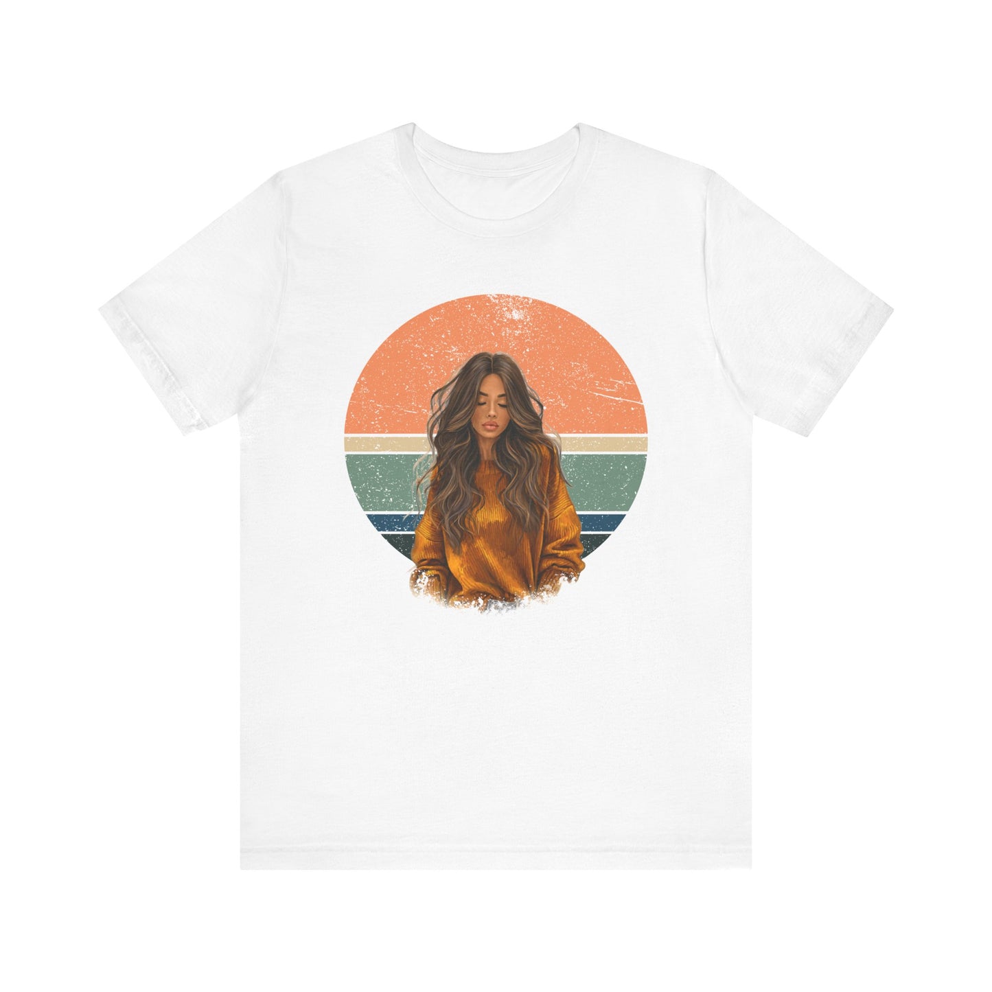 Vintage Circle Sweater Girl T-Shirt