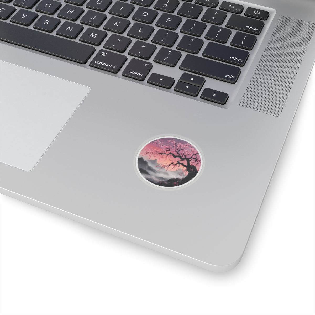 cherry blossoms in twilight Kiss-Cut Stickers