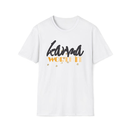 Karma Worth It T-Shirt, Positive Vibes Tee, Unisex Graphic Shirt, Inspirational Clothing, Metallic Sparkle Top