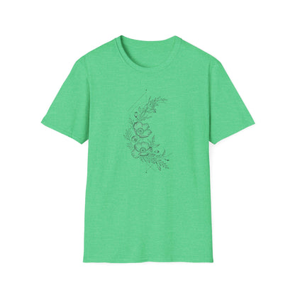 Floral Line Art Tee — Minimal Botanical Flower T-Shirt