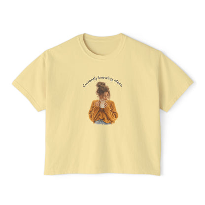 Currently Brewing Jokes Tee | Women's Boxy Tee