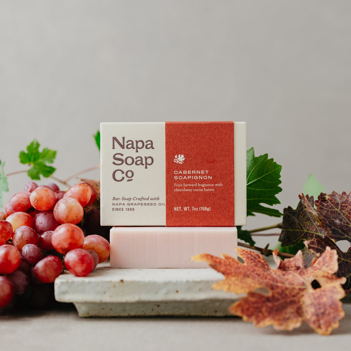 Handmade Soap - Cabernet Soapignon with Blend of Chocolatey Cocoa Butter & Cold‑Pressed Grapeseed Oil