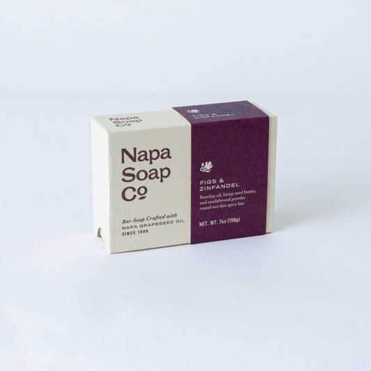 Handmade Soap - Figs & Zinfandel Antioxidant‑Rich Bar with Rosehip, Grapeseed & Avocado Butters